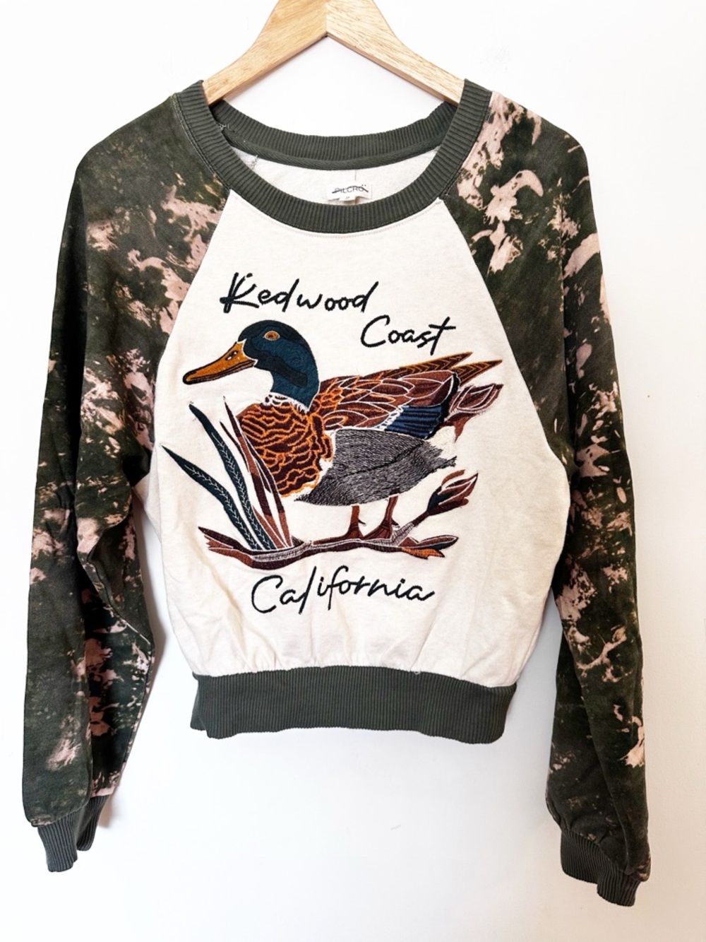 Anthropologie The Niki Bubble Sweatshirt by Pilcro Redwood Coast California Duck - Picture 5 of 7